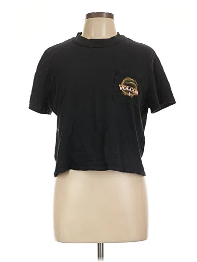 Pre-owned Volcom Short Sleeve T-shirt In Black