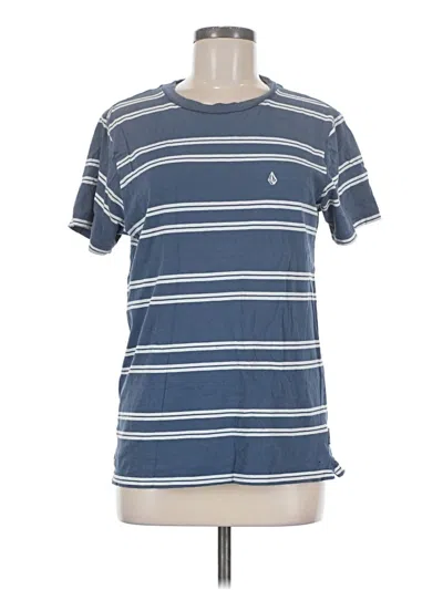 Pre-owned Volcom Short Sleeve T-shirt In Blue