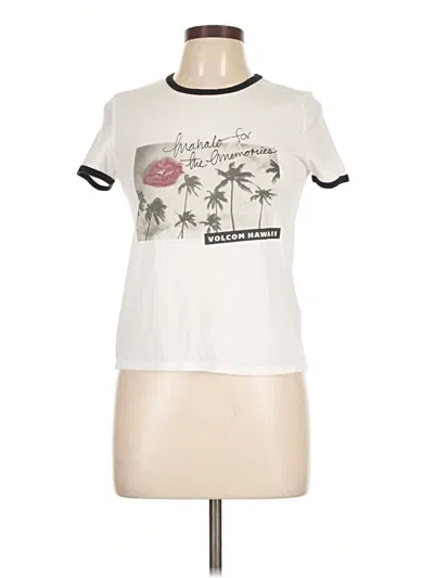 Pre-owned Volcom Short Sleeve T-shirt In Ivory