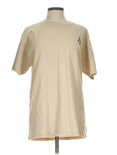 Pre-owned Volcom Short Sleeve T-shirt In Tan