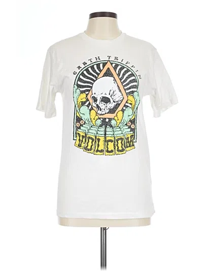 Pre-owned Volcom Short Sleeve T-shirt In White