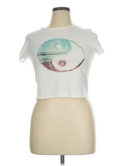 Pre-owned Volcom Short Sleeve T-shirt In White
