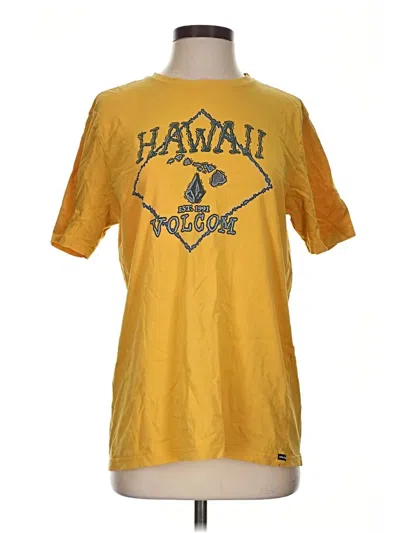 Pre-owned Volcom Short Sleeve T-shirt In Yellow