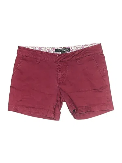 Pre-owned Volcom Shorts In Burgundy