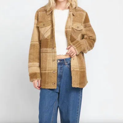Volcom Silent Sherpa Jacket In Mushroom In Grey