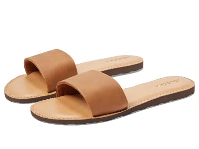 Volcom Simple Slide Sandals In Brown