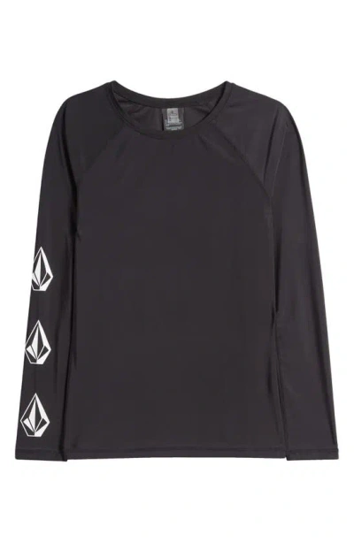 Volcom Simply Core Long Sleeve Rashguard In Black