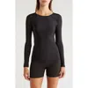 Shop Volcom Simply Core Long Sleeve Rashguard In Blk