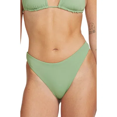 Volcom Simply Seamless Bikini Bottoms In Grass Green