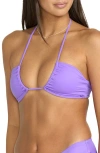 Volcom Simply Seamless Bikini Top In Purple
