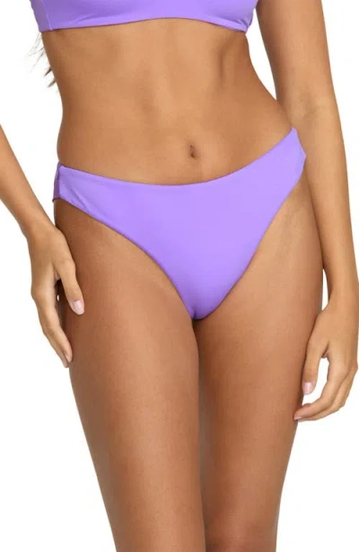 Volcom Simply Seamless Cheekini Bikini Bottoms In Purple