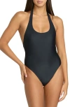 Volcom Simply Seamless Low Back One-piece Swimsuit In Black