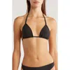 Volcom Simply Seamless Triangle Bikini Top In Black