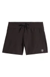 Volcom Juniors' Simply Solid Swim Cover-up Shorts Women's Swimsuit In Black