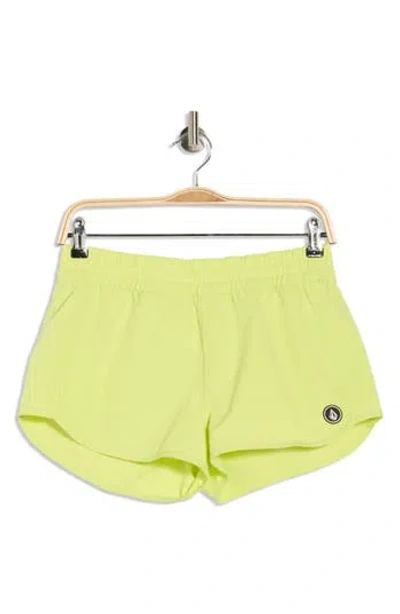 Volcom Simply Solid Cover-up Shorts In Green