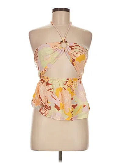 Pre-owned Volcom Sleeveless Blouse In Yellow