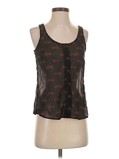 Pre-owned Volcom Sleeveless Top Black Scoop Neck Tops