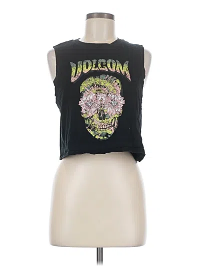 Pre-owned Volcom Sleeveless T-shirt In Black