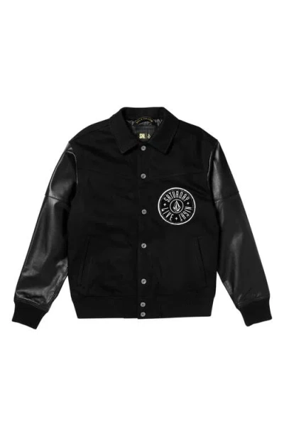 Volcom Snl 50 Collegiate Jacket In Black