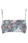 Volcom Sol Rebel Reversible Bandeau Bikini Top In Multi