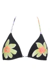 Volcom Starlight Glow Triangle Bikini Top In Multi