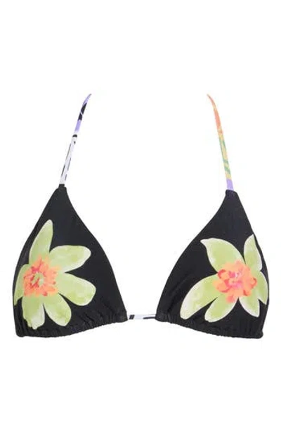 Volcom Starlight Glow Triangle Bikini Top In Multi