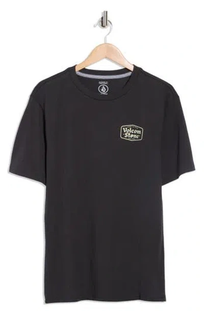 Volcom Stone Buckle Cotton Graphic T-shirt In Black