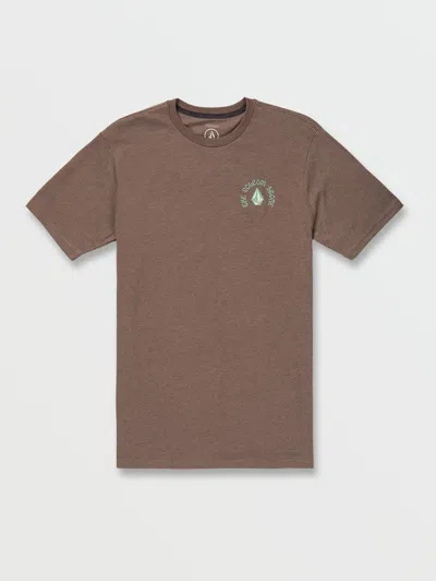 Volcom Stone Trippin Short Sleeve Tee - Charcoal Heather In Brown