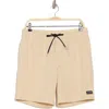 Volcom Stones Hybrid Drawstring Waist Shorts In Sand