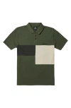 VOLCOM STONEY BALONEY COLORBLOCK PIQUÉ KNIT POLO