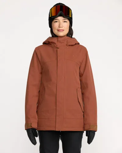 Volcom Stoney Shadow Insulated Jacket In Brown