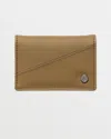 Volcom Straight Up Cardholder In Brown