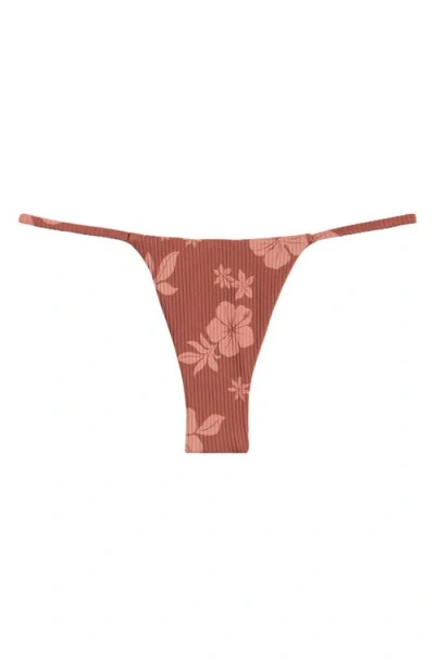 Volcom Sunbaked Tiny Bikini Bottoms In Mauve Rose