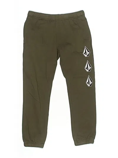 Pre-owned Volcom Kids' Sweatpants In Green