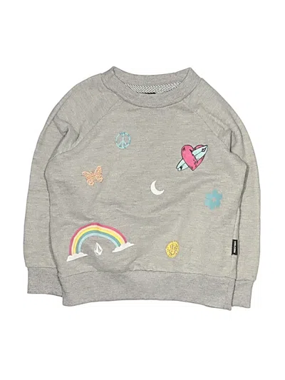 Pre-owned Volcom Kids' Sweatshirt In Silver