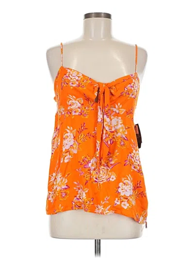 Pre-owned Volcom Tank Top Orange Halter Neckline Tops