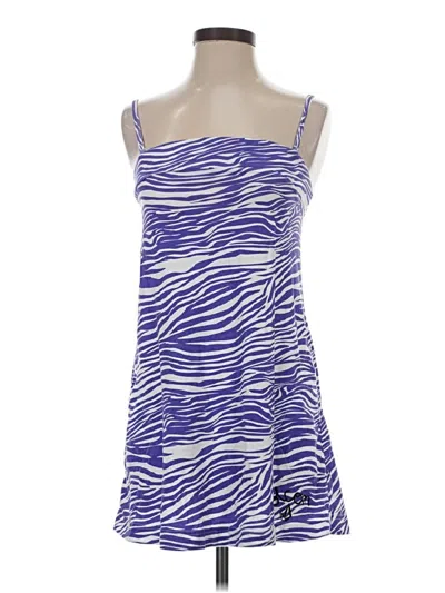 Pre-owned Volcom Tank Top Purple Strapless Neckline Tops