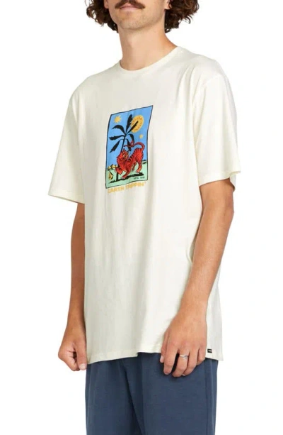Volcom Tarot Tiger Cotton Graphic T-shirt In Off White