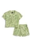 Volcom Terrycloth Short Set In Green