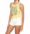 Volcom That One Baby Tank Top T-shirt In Yellow In Yellow
