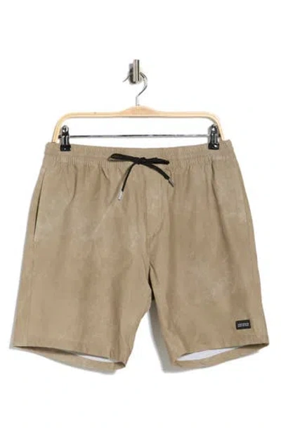 Volcom Tie Town Pull-on Shorts In Brown