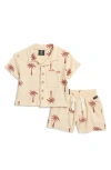 Volcom Babies'  Towelling Terry Short Set In Stone