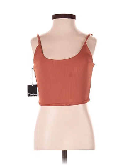 Volcom Tube Top Orange Strapless Neckline Tops