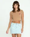 Volcom Women's 1991 Mid Short Sleeve Tee In Brown