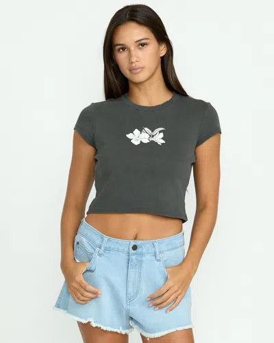 Volcom Women's 1991 Mid Short Sleeve Tee In Gray