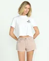 Volcom Women's 1991 Stoned Denim Shorts In Neutral