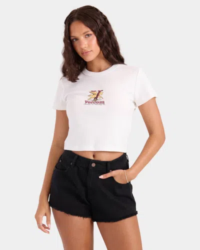 Volcom Women's As If Baby Tee In White