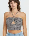 Volcom Women's Be My Frond Top In Gray