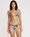 Volcom Bloom Halter Bikini Top In Harbor Blue In Blue