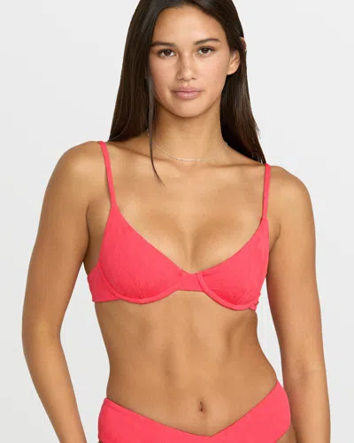 Volcom Women's Blossom Daze Demi Underwire Bikini Top In Pink